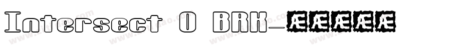 Intersect O BRK字体转换